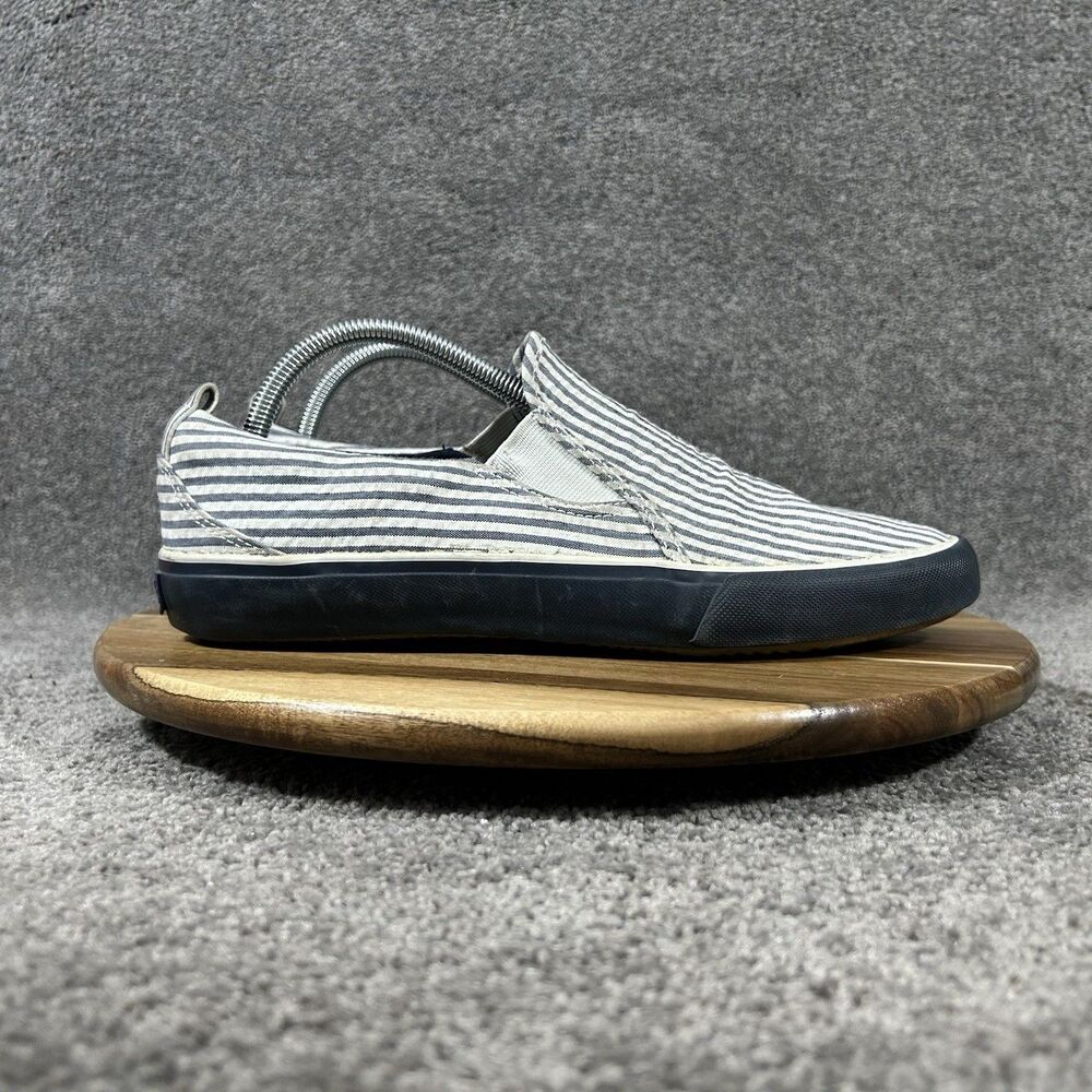 Keds x Brooks Brothers Men’s Size 8.5 Navy Searsucker Striped Slip-On Shoes Used